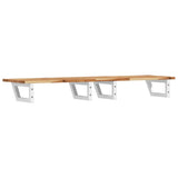Basin Shelf Wall Mounted Steel and Solid Wood Acacia 3302726