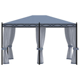 Gazebo with Mesh Screens 3x4 m Anthracite Steel 48057