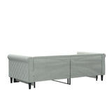 Daybed with Trundle without Mattress Light Grey 90x190 cm 3197861