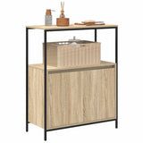 Bathroom Cabinet with Shelves Sonoma Oak 76.5x35x95 cm 861918