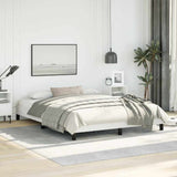 Bed Frame without Mattress White 152x203 cm Queen Faux Leather 346935