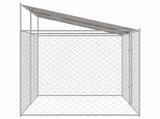 Dog Cage with Roof Silver 400 x 200 x 256 cm Steel and PE 3368301