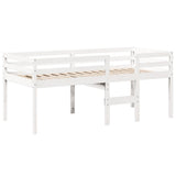 High Sleeper Bed without Mattress White 80x200 cm Solid Wood Pine 3281975