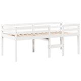 High Sleeper Bed without Mattress White 80x200 cm Solid Wood Pine 3281975