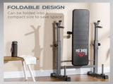 Adjustable Weight Bench, Foldable Bench, with Barbell Rack, Grey T3398P347572