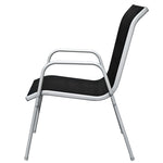 ZNTS 5 Piece Outdoor Dining Set Steel Black 43317