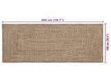 Area Rugs Natural and Black 100 x 200 cm Jute 42010497