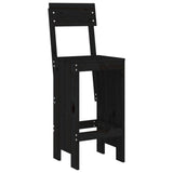 Bar Stools 2 pcs Black 40x48.5x115.5 cm Solid Wood Pine 825363