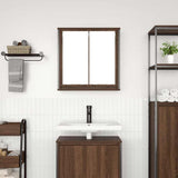 Bathroom Wall Cabinet with Mirror Brown Oak 60x21x60 cm 861901