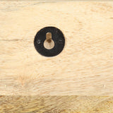 Wall Mounted Coat Rack 60x15x20 cm Solid Rough Mango Wood 286469