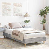 Bed Frame No Mattress Grey Sonoma 75x190 cm Small Single Engineered Wood 861098