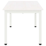 Coffee Table White 100 x 50 x 45 cm Solid Pine Wood 892766