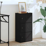 Bookcase Black Oak 40x24x77 cm Engineered Wood 860365