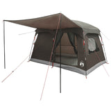 Family Tent with Roof Brown Grey 380 x 260 x 190 cm Polyester 42029001