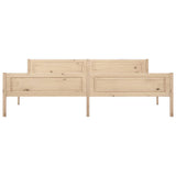 Bed Frame Natural Pine Solid pinewood, plywood slats Double 322102