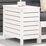 Garden Footstool White Solid Pine Wood Compact Modular 844889