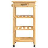 Kitchen Trolley MONZA 48x40x88.5 cm Solid Wood Pine 376079