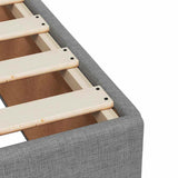 Box Spring Bed with Mattress Light Grey 120x200 cm Fabric 3285855