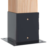 Post Bases Square 4 pcs Anthracite 121x121 mm Powder-coated Steel 42000032