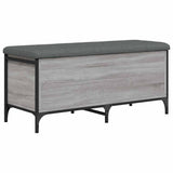 Storage Bench Grey Sonoma 102x42x45 cm Engineered Wood 835150