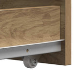 Narrow Bathroom Cupboard with Wheels Artisian Oak Engineered Wood 855285