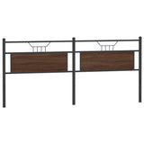 Replace Headboard Brown Oak 193 cm Engineered Wood and Steel 4106878