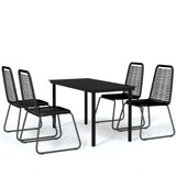 Garden Dining Set Black 3099091