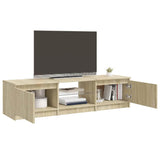 TV Cabinet with LED Lights Sonoma Oak 140x40x36 cm 804295