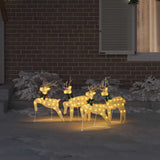 LED Reindeers 4 pcs Gold Fabric 3385893