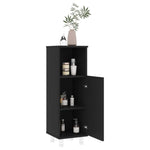 ZNTS 3 Piece Bathroom Furniture Set Black Engineered Wood 3056944
