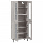 Highboard Grey Sonoma 69.5x34x180 cm Engineered Wood 3198287