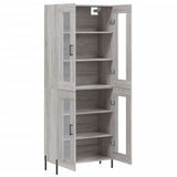 Highboard Grey Sonoma 69.5x34x180 cm Engineered Wood 3198287