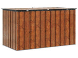 Garden Storage Box Brown 151.5 x 82 x 110.5 cm Steel 42011284