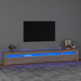 TV Cabinet with LED Lights Sonoma Oak 270x35x40 cm 3152748