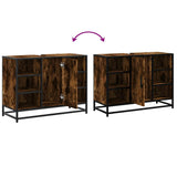 Bathroom Sink Cabinet Smoked Oak 80x33x60 cm Engineered Wood 849291