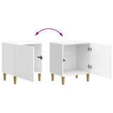 Bedside Cabinet High Gloss White 43 x 34.5 x 50 cm 894573