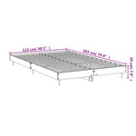 ZNTS Bed Frame without Mattress Black 120x200 cm Engineered Wood 832254