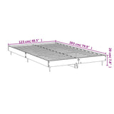 ZNTS Bed Frame without Mattress Black 120x200 cm Engineered Wood 832254