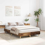 Bed Frame No Mattress Old Wood 140x190 cm Engineered Wood 861064