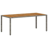 Garden Dining Set 7 pcs Grey Poly Rattan 3365443