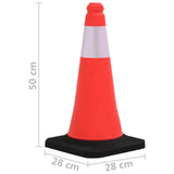 Reflective Traffic Cones with Heavy Bases 10 pcs 50 cm 150942