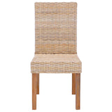 Dining Chair 2 pcs Natural 45 x 54 x 93 cm Solid Mahogany Wood 42012422