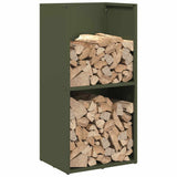 Firewood Rack Olive Green 40x30x80 cm Cold-rolled steel 864190