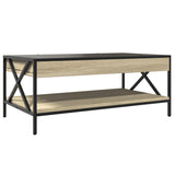 Coffee Table with Infinity LED Sonoma Oak 90x50x38 cm 847708