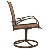 Garden Chair Set of 2 Brown Textilene, Powder-Coated Steel 312278