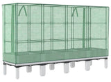 Raised Bed with Greenhouse Cover Rattan Look 160x40x140 cm 4015849