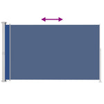 ZNTS Patio Retractable Side Awning 180x300 cm Blue 313403