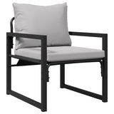 Garden Sofa Set Black Steel 3378954