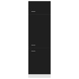 Refrigerator Cabinet Black Engineered Wood Large 802539