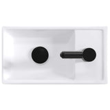 Bathroom Wash Basin Matte Black 40.5 x 22.5 x 11.5 cm Metal 890227